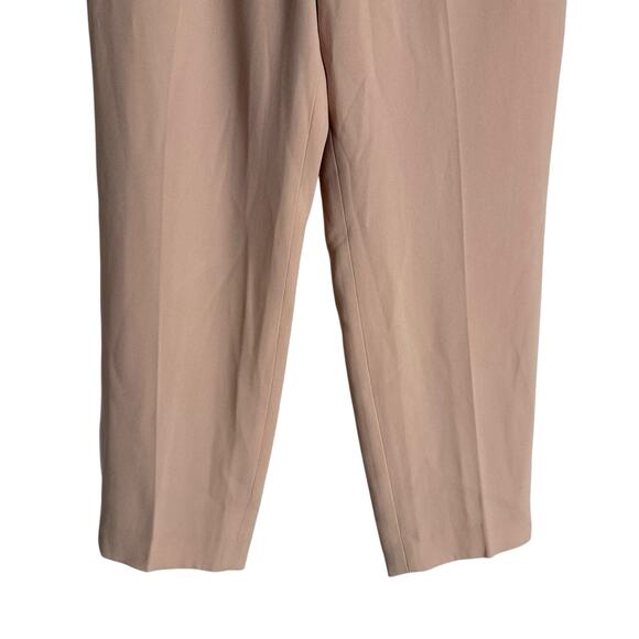 Babaton Conan Nude Blush Crepe Side Stripe Slim Ankle Trouser Pants Size 10 - Picture 5 of 10